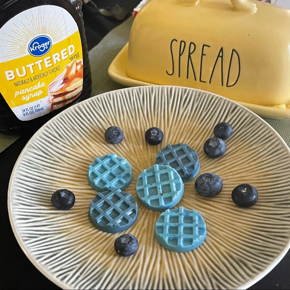 New VintageBitch Gifts - Handmade Organic Blueberry Waffle Mini Soaps 5 Pcs